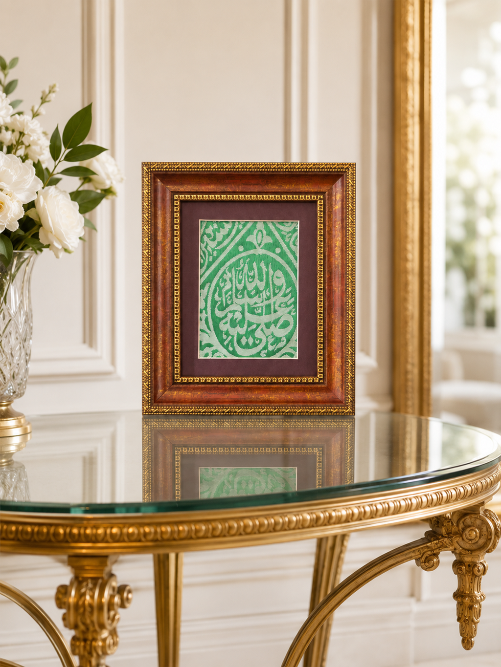 Certified Framed Prophet's Muhammad Grave Tomb Cloth - Premium Islamic Gift