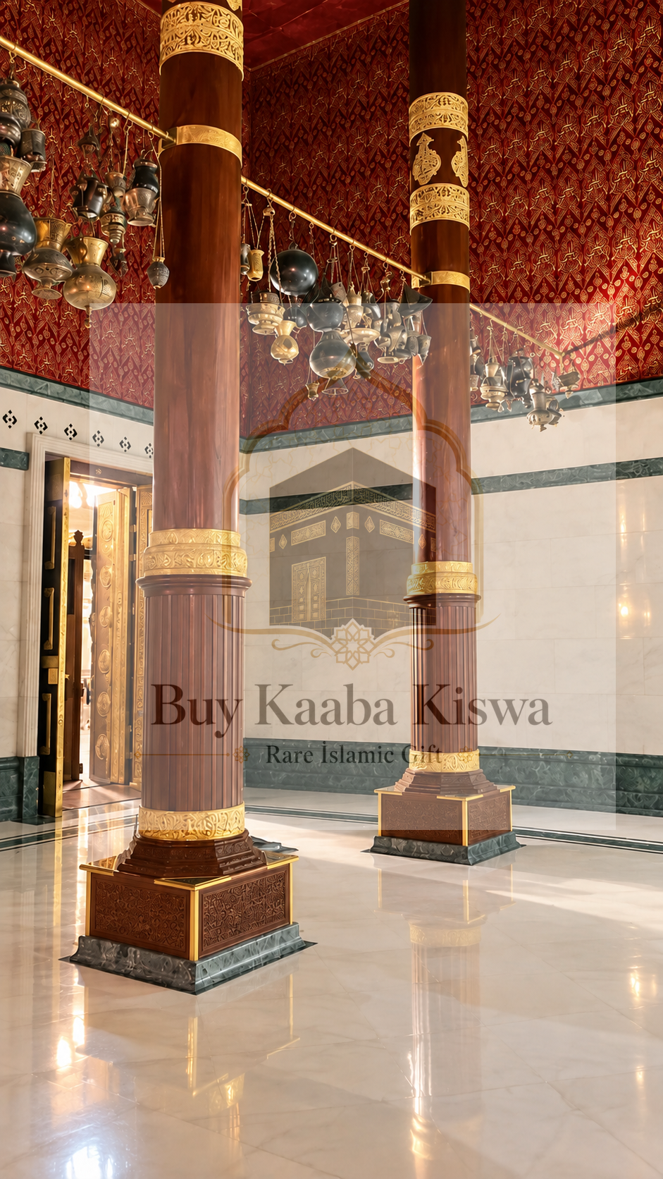 Kiswah Kaabah Merah yang Asli dan Disahkan, diambil dari bahagian dalam Kaabah yang Suci