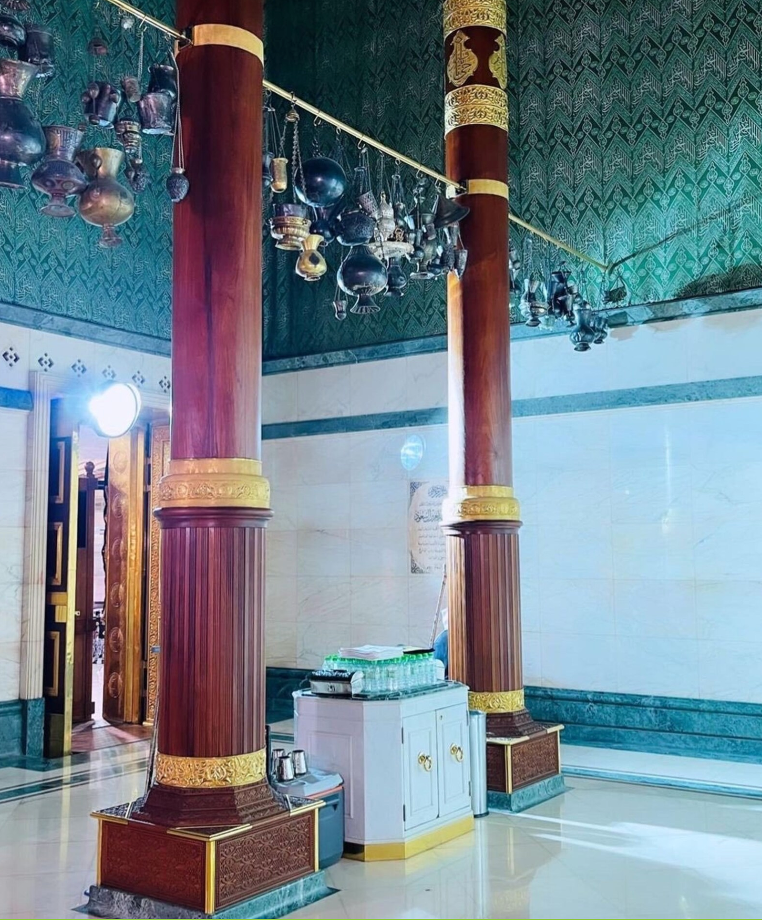 Certificated Green inner Kaaba Cover Piece 45x55 cm - Authentic Kiswah Islamic Gift