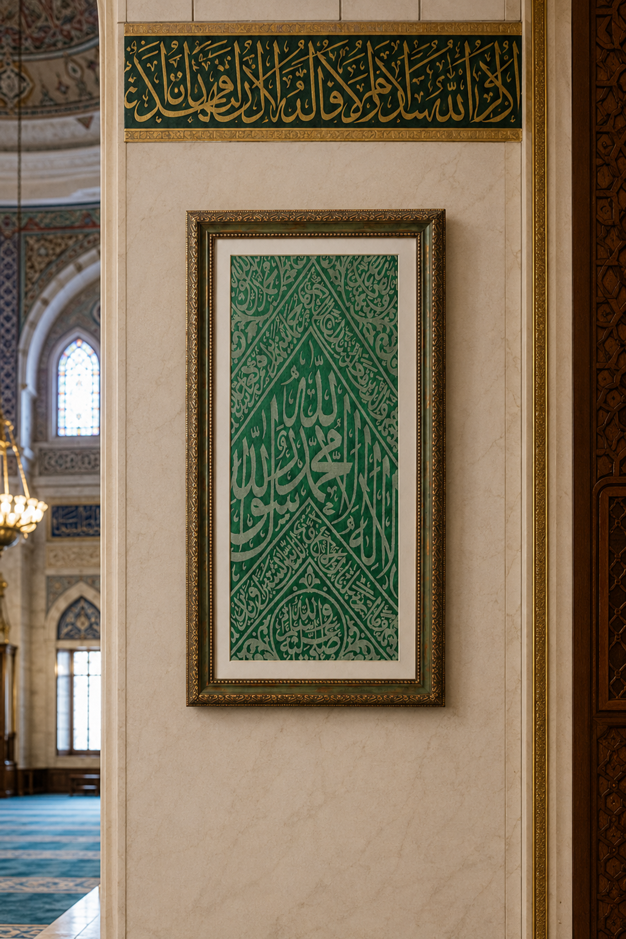Certified Framed Prophet's Muhammad Grave Tomb Cloth - Premium Islamic Relic